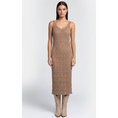 IRO Paris Lazza Dress Cappucino Size: XXS | Midi Dresses Outlet | Dames | Bruin