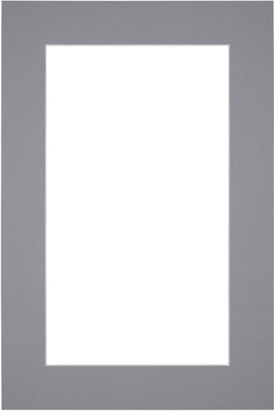 Passe-Partout Fotomaat 50x80 cm - Lijstmaat 61x91,5 cm - Grijs - Museumkarton - Fotolijst niet inbegrepen