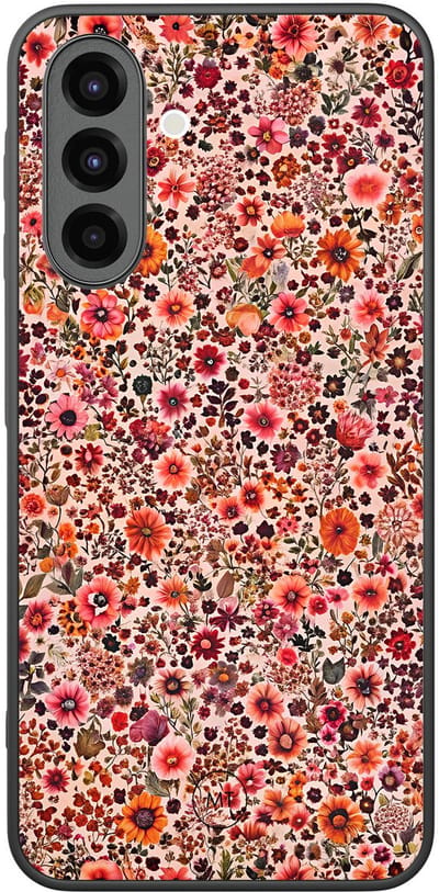 Hoesje geschikt voor Samsung Galaxy A26 - Vintage floral - TPU Hard Case Backcover - Roze - Mooie Telefoonhoesjes