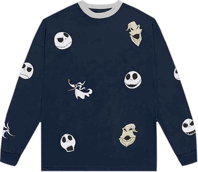 Disney The Nightmare Before Christmas - Character Heads Longsleeve shirt - S - Blauw