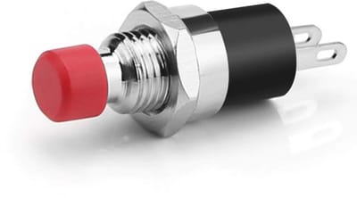 Ronde Inbouw Drukknop Schakelaar 12V-120V Rood Momentane Alarmknop