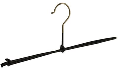 De Kledinghanger Gigant - Broekspeld - Kinderen - 7980 - 50 Stuks - metaal - Zwart - Anti-slip Coating - 34 cm - Broekhanger - Pantalonhanger - Rokhanger - Kinderhanger (7980_00/50)