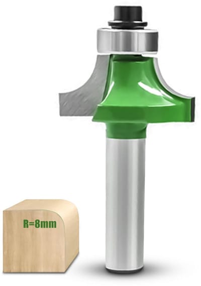 Hardmetalen Frees met Hardmetalen Snijkop voor Houtbewerking, 8 mm Radius