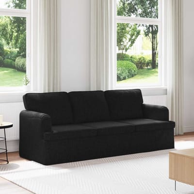 vidaXL - Bank - Zwart - 201 - x - 80 - x - 85 - cm - Stof
