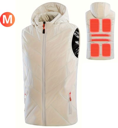 Nivard Verwarmde Bodywarmer - Heated Vest - Elektrische Bodywarmer - Extra Warm - Wit - Vrouwen - Maat M