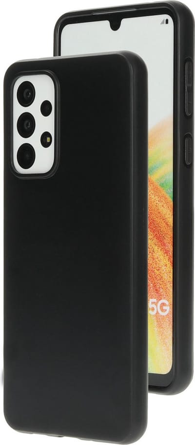 Mobiparts hoesje geschikt voor Samsung Galaxy A33 5G - Zacht TPU - Schokabsorberend TPU - Grip Coating - Zwart
