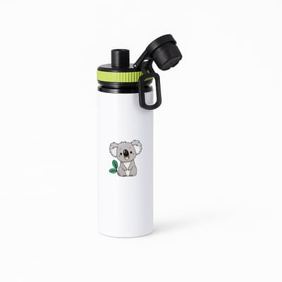 Hacebo® - Koala's waterfles met draaidop groen - Koala - Dieren liefhebbers - Dierentuin - beer - water fles - 850ML