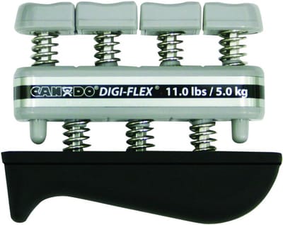 Handtrainer Vingertrainer - Kracht Flexibiliteit - Vinger Kracht Opbouwen - Individuele Vinger Training - 5 Delige Set - Zilver Stevig
