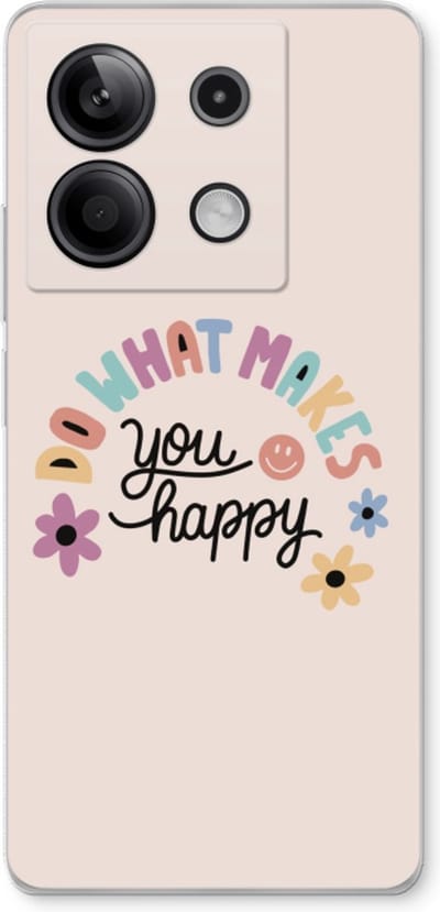 Case Company® - Hoesje geschikt voor Xiaomi Redmi Note 13 5G hoesje - Happy days - Soft Cover Telefoonhoesje - Bescherming aan alle Kanten en Schermrand