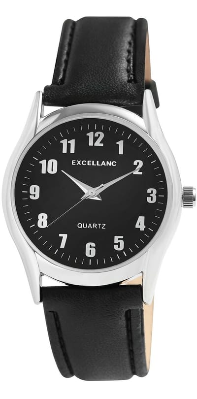EXCELLANC Herenhorloge Imitatieleer Mineralglas