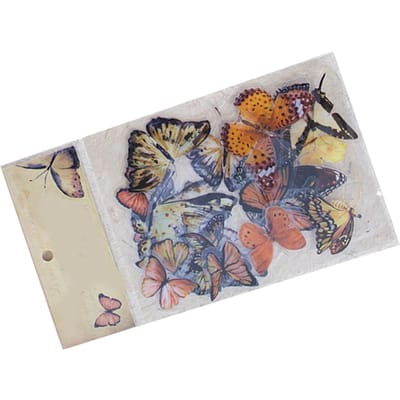 40 vellen vlinderstickers vintage zelfklevende PET vlindersticker voor plakboek notitieboeken