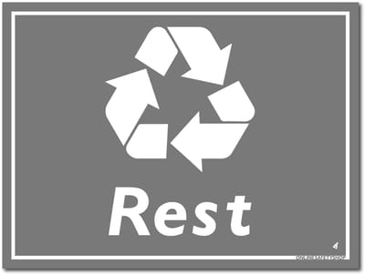 Rest Recycling bord - Forex - 40 x 30 cm
