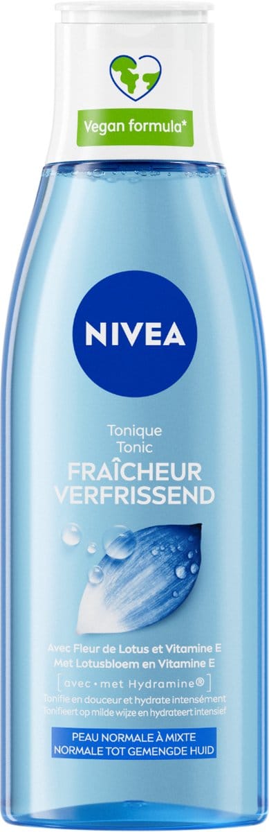 NIVEA Essentials Verfrissende Tonic Gezicht - Reinigingstonic - Toner Gezichtsreiniger Normale tot gemengde huid - Lotusextract - Vitamine E - 200 ml