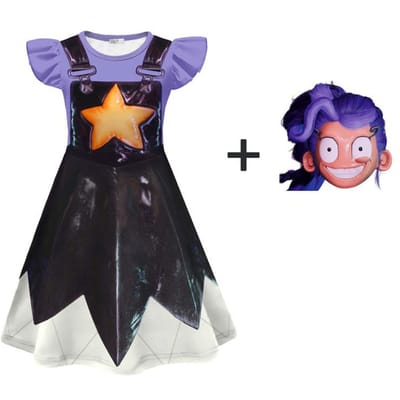 Horror Game Speeltijd Lily Cosplay Kostuum Meisjes Verkleed Bobi 5 Pop Lily Kinderkleding Halloween Carnaval Kleding 150CM black