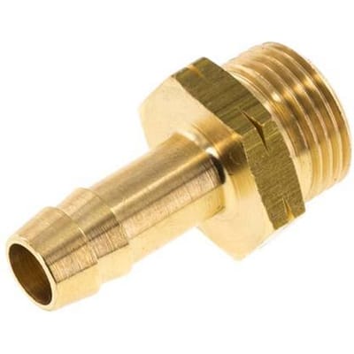 9 mm & G3/8'' LH Messing Slangpilaar Buitendraad [2 Stuks]