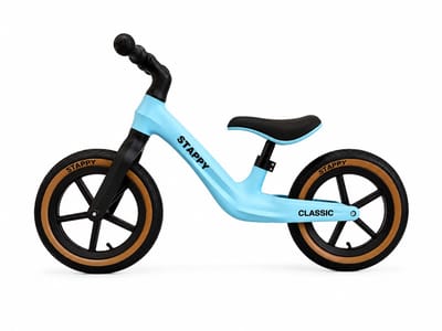 Stappy Classic loopfiets Blauw - 12 inch luchtbanden - vanaf 2 jaar - lichtgewicht 3kg - verstelbaar zadel