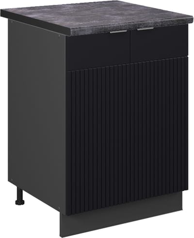 Vicco Fame-Line Keukenonderkast – 60 cm, WB Antraciet Zwart gestreept