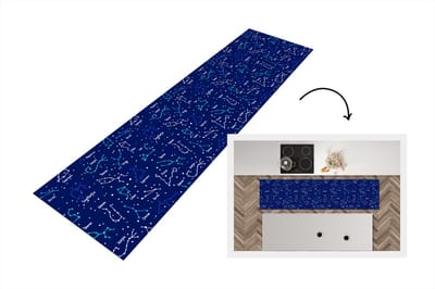 Keukenloper - Loper keuken - Zodiac - Sterrenhemel - Nacht - Patronen - Jongens - 200x50 cm - Keukenloper vinyl
