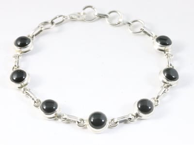Zilveren armband met onyx