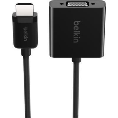Belkin - HDMI-adapter - HDMI / VGA - HDMI (M) naar HD-15 (VGA) (V) - 25 cm - zwart - afstandschroeve