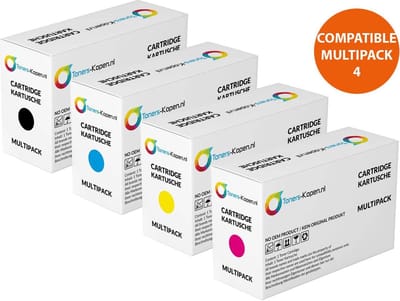 Kyocera TK-580K - Toner Multipack 4-delig - 1x Zwart, 1x Cyaan, 1x Magenta, 1x Geel - Huismerk Compatible - Geschikt voor Kyocera ECOSYS P6021cdn Kyocera FS-C5150DN