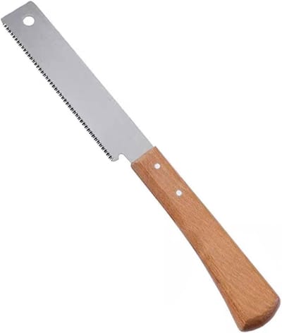 Dailygoods- Handzaag 12 Inch - Beuken Houten Handvat - SK5 Staal - Ergonomisch - Dubbelzijdige Tand - Voor Houtbewerking - Zaag