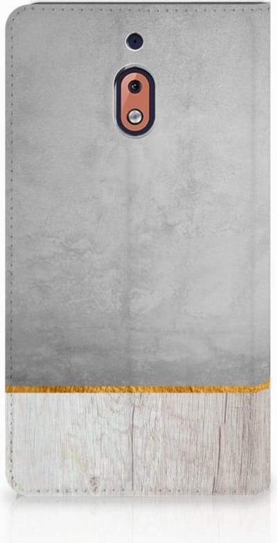 Nokia 2.1 2018 Book Wallet Case Wood Concrete