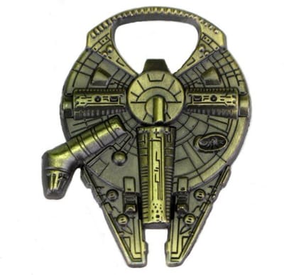 JAXY Star Wars Opener - Opener - Flesopener - Opener Bier - Bieropener - Flesopener Sleutelhanger - Bieropener - Millennium Falcon - Goud