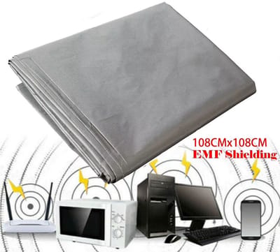 RFID en EMF Afschermingsdoek 100x108 cm – 4G 5G Wifi EMF EMI Hoogfrequente Straling Bescherming, Militaire Kwaliteit Anti-Stralingsstof, Anti-Radiatie Doek, Stralingswerend Textiel, Bescherming Tegen Elektromagnetische Velden