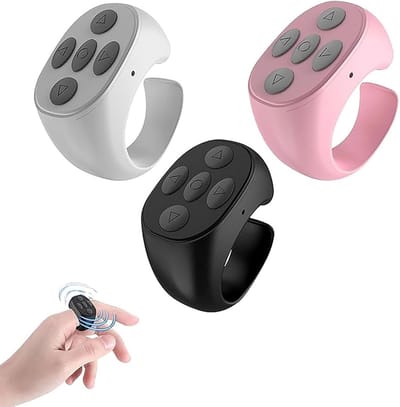 Draadloze Bluetooth Vingerbediening voor Telefoon en Tablet - Pagina-omslager en Selfiestick Afstandsbediening