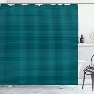 ABAKUHAUS teal douchegordijn – 175x200 cm – polyester – waterafstotend