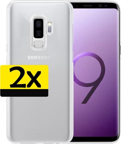 Hoesje - 2 Stuks - Geschikt voor Samsung Galaxy S9 Plus - Sterk & Shockproof - Case Siliconen - Back Cover - Telefoon Hoes - Telefoonhoesjes - Transparant