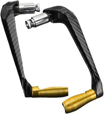 Motorfiets Hendelbeschermer - Stuurgreep Bescherming - Veilig Rijden - CNC Aluminium - Universele Pasvorm - Goud