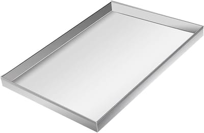 Roestvrijstalen Lekbak - Druipbak Vocht - Wasmachine Airco - Verdikt Duurzaam Materiaal - 50x50x5cm - Zilver