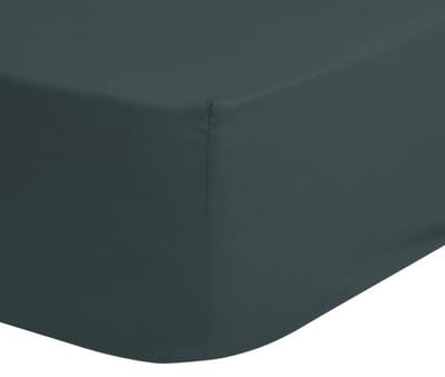 Good Morning hoeslaken effen kleur - 1 persoons 90x220 cm - Donkergroen - 100% Katoen renforce
