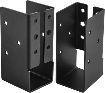 Verbindingsbalken - Steunbeugels - Bouwen Houtconstructies - Hoge Sterkte Koolstofstaal - 2 Stuks - Zwart