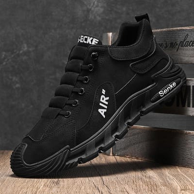 Heren Werkschoenen Nieuwe Sle Ademend Instapper Antislip Slijtvast Casual Sportschoenen Dikke Zool Arbeidsbescherming 39 black