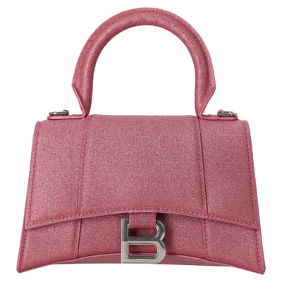 Balenciaga Hourglass XS Handtas in Roze Glitter