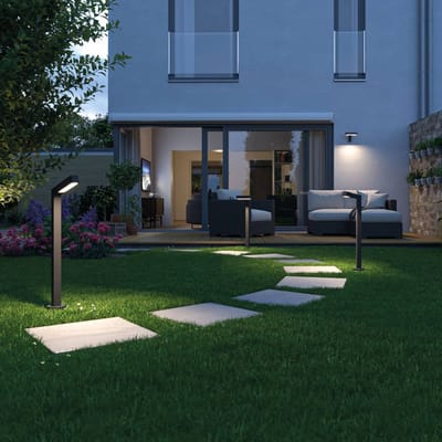 Plug & Shine LED-bolderlamp Ito Enkele lamp Horizontale uitlijning IP65 3000K 6W Antraciet
