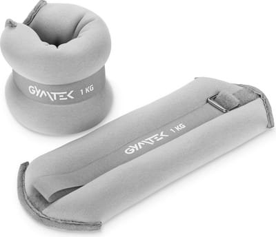 Gymtek® Polsgewichten en Enkelgewichten, Gewichtsmanchetten - 2x 1 kg - Gewichten voor Benen en Armen, Verstelbare Gewichten, Voetgewichten - Pilates, Fitness