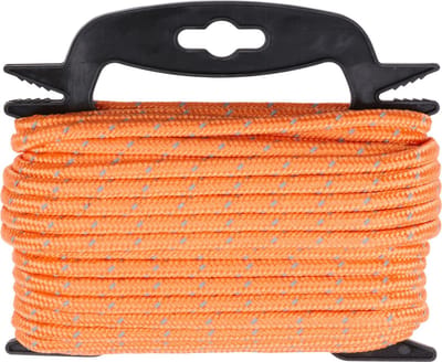 BLACK+DECKER Spanband met Oproller - Sjorband 20 Meter - 6MM - Nylon - Oranje
