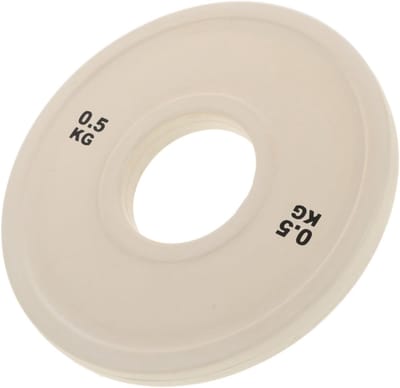 Bumperplaat Krachttraining - Fractionele Gewichtsplaat - Thuis Gym - Natuurlijk Rubber Materiaal - 14.5 x 14.5 CM - Ivoor
