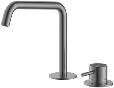 Hotbath Archie AR023 wastafelkraan 2-gats geborsteld gunmetal PVD