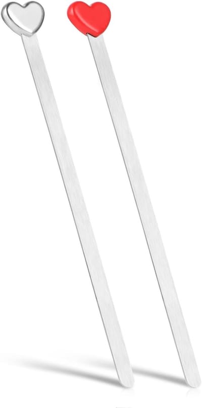 Hartvormige Boekenleggers van Metaal - Leuke Pagina Markers voor Boekenliefhebbers, Vrouwen en Tieners - Set van 2 Stuks