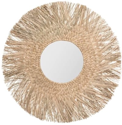 Ronde Spiegel met Natuurlijke Rand - 80 cm voor Binnengebruik