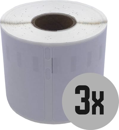 DULA Dymo Compatible labels - Wit - 99014 - S0722430 - Verzend- en naambadge etiketten - 3 rollen - 101 x 54 mm - 220 labels per rol