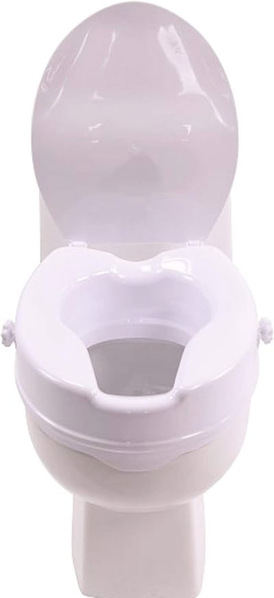 Verhoogde Toilethoogte Stoel met Deksel - 10 cm Hoogte, 1,40 kg