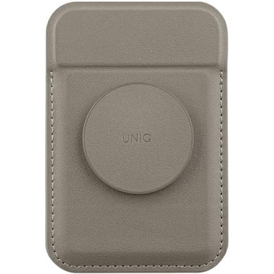 UNIQ Flixa Serie - Magneet Portemonnee voor iPhone - MagSafe - Grijs - Kaart Standaard