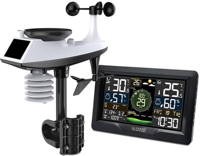 Weerstation met 5-in-1 Sensor - Weermelder Digitale - Weersvoorspelling Thuis - Wifi Connectiviteit met Tuya App