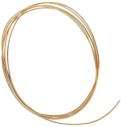 Dailygoods- Draad 0,6 mm - 925 Echt Vergulde Sterling Zilver - 1 m - Zilverpoetsdoek - Perfect voor Sieraden Maken - Vormbaar en Buigzaam